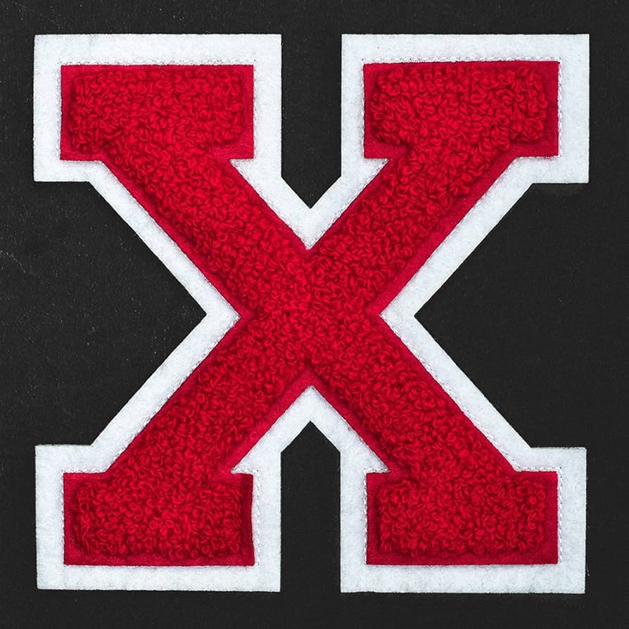 Amazon.com: Letter X - Chenille Stitch Varsity Iron-On Patch